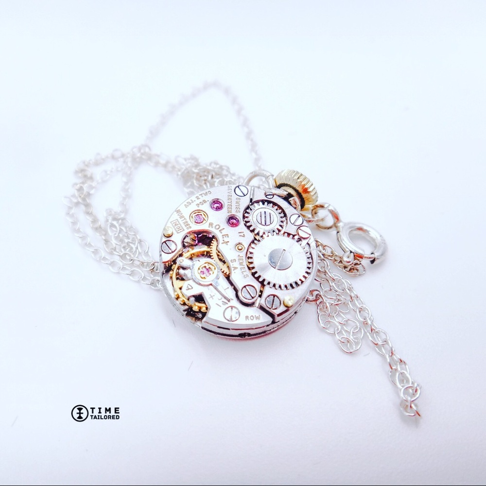 Vintage Rolex,  Ruby set watch pendant